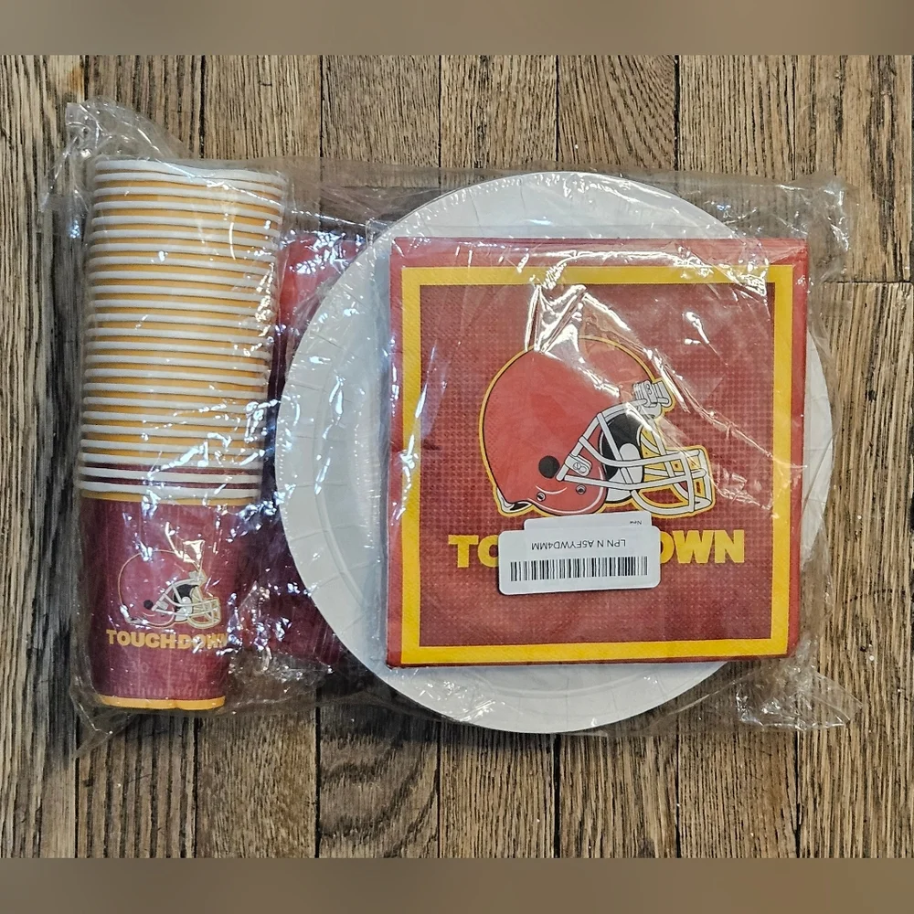 Football Party Supplies Set - Red